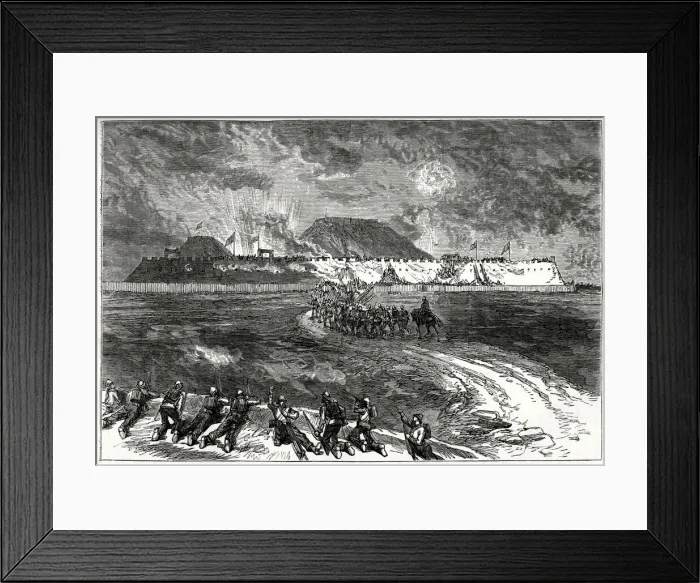 Framed Print : Storming the Taku Forts, August 1860, Second Opium War, China Date: 1860 Framed Print : Storming the Taku Forts, August 1860, Second Opium War, China Date: 1860