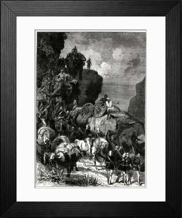 Framed Print : English Army on the march to Magdala, Abyssinia (Ethiopia) Framed Print : English Army on the march to Magdala, Abyssinia (Ethiopia)