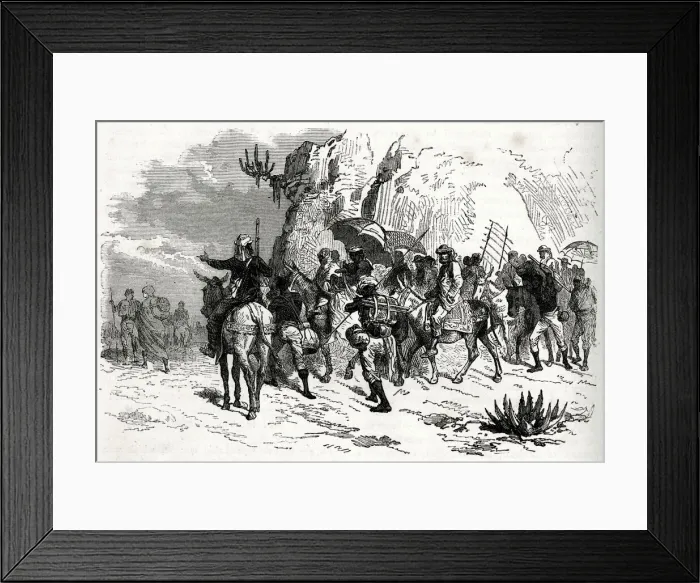 Framed Print : Return of European captives after the storming of Magdala Framed Print : Return of European captives after the storming of Magdala