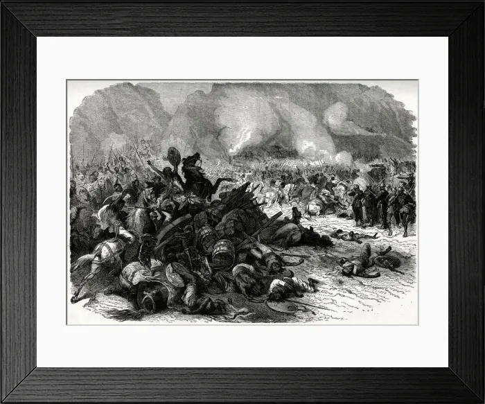 Framed Print : Battle before Magdala, Abyssinian War, Ethiopia (a rescue mission for the recovery of Framed Print : Battle before Magdala, Abyssinian War, Ethiopia (a rescue mission for the recovery of