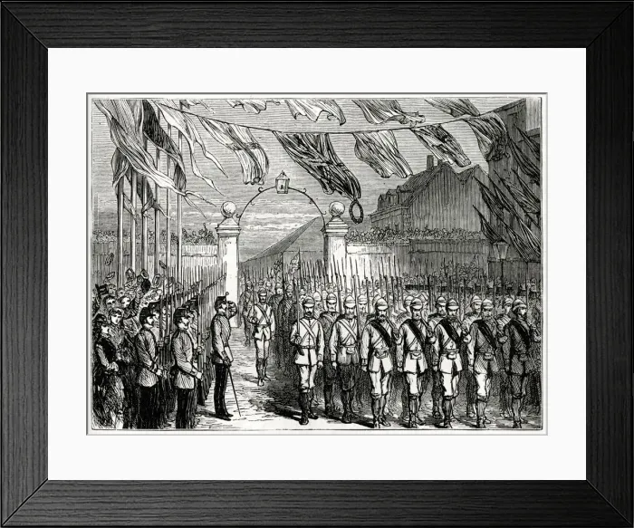Framed Print : Return of the troops from serving in the Third Anglo-Ashanti War or First Ashanti Framed Print : Return of the troops from serving in the Third Anglo-Ashanti War or First Ashanti