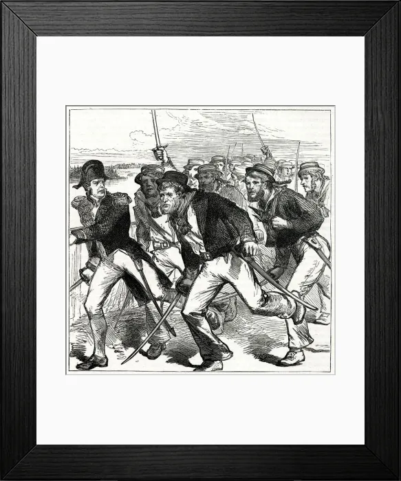 Framed Print : Captain Rowland Money leading the Blue-Jackets, Battle of New Orleans, 8 January 1815 Framed Print : Captain Rowland Money leading the Blue-Jackets, Battle of New Orleans, 8 January 1815