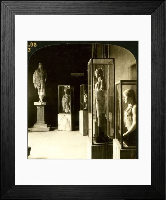 Framed Print : Ancient draped statues, Acropolis Museum, Athens Framed Print : Ancient draped statues, Acropolis Museum, Athens