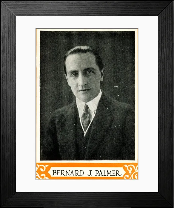 Framed Print : Bernard J Palmer, design and lettering artist Date: circa 1930 Framed Print : Bernard J Palmer, design and lettering artist Date: circa 1930