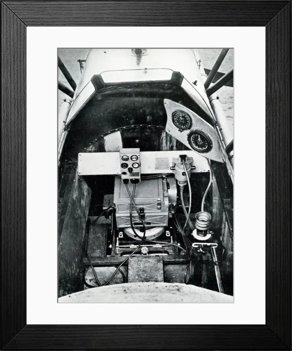 Framed Print : Cockpit of aircraft arranged to take aerial photographs Framed Print : Cockpit of aircraft arranged to take aerial photographs