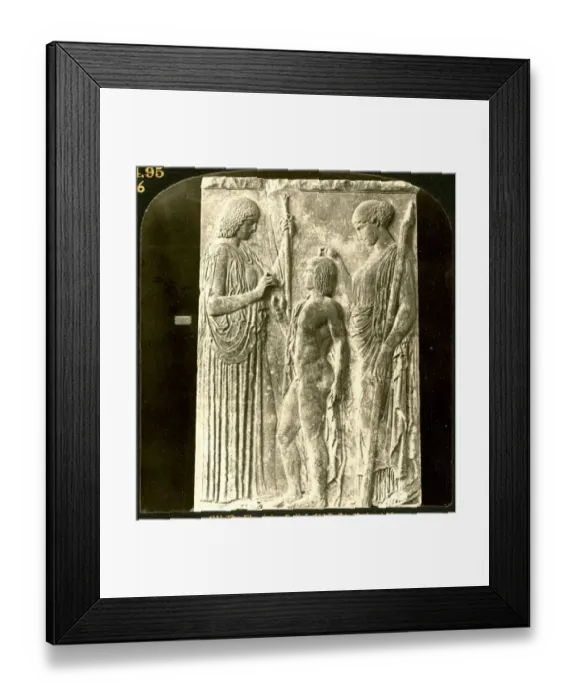 Framed Print : Eleusinian relief, National Museum, Athens Framed Print : Eleusinian relief, National Museum, Athens