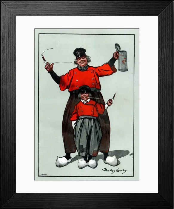 Framed Print : Father and son in traditional Dutch costume, by Dudley Hardy - Union Jack Club Date Framed Print : Father and son in traditional Dutch costume, by Dudley Hardy - Union Jack Club Date