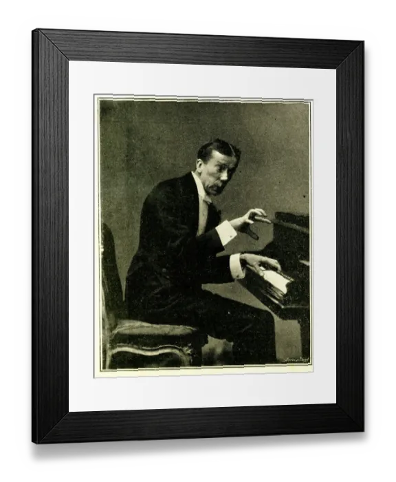 Framed Print : George Grossmith, comedian, playing piano (4 of 4) Date: 1890s Framed Print : George Grossmith, comedian, playing piano (4 of 4) Date: 1890s