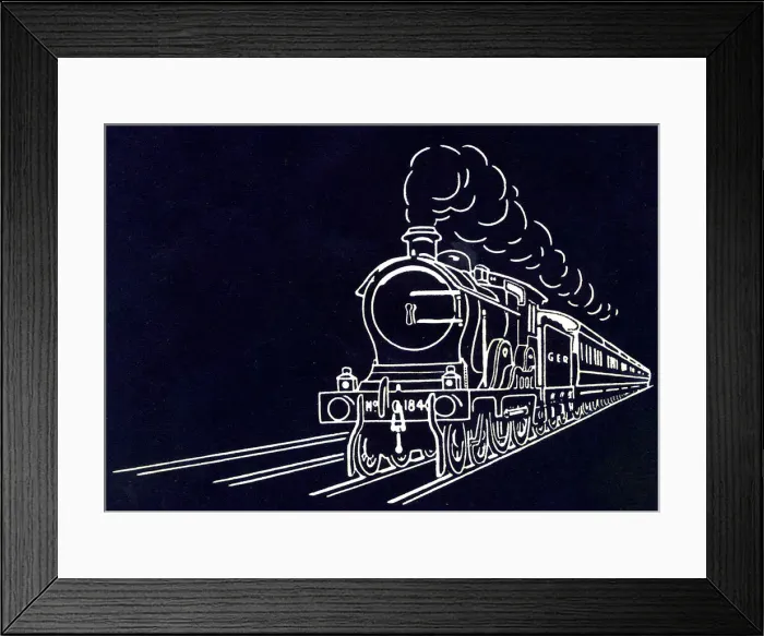 Framed Print : Great Western Railway, steam locomotive train Date: circa 1910 Framed Print : Great Western Railway, steam locomotive train Date: circa 1910