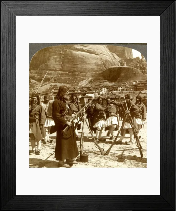 Framed Print : Greek Priest and Army preparing for war Framed Print : Greek Priest and Army preparing for war