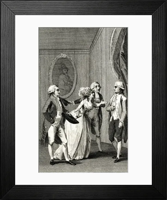 Framed Print : I ll Tell You What, Georgian lady remonstrating with man Framed Print : I ll Tell You What, Georgian lady remonstrating with man
