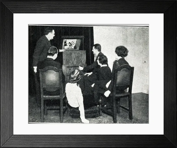 Framed Print : Home receiver for television, giving a black and white picture 12 inches by 9 inches Framed Print : Home receiver for television, giving a black and white picture 12 inches by 9 inches