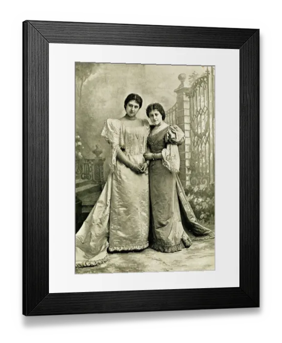 Framed Print : Lily and Hilda Hanbury, English actresses Date: 1890s