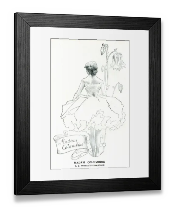 Framed Print : Madam Columbine by Eleanor Fortescue-Brickdale Framed Print : Madam Columbine by Eleanor Fortescue-Brickdale