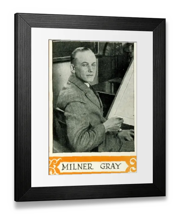 Framed Print : Milner Gray, artist and illustrator Date: circa 1930 Framed Print : Milner Gray, artist and illustrator Date: circa 1930