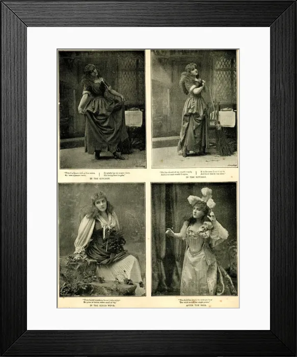 Framed Print : Ellaline Terriss as Cinderella Framed Print : Ellaline Terriss as Cinderella