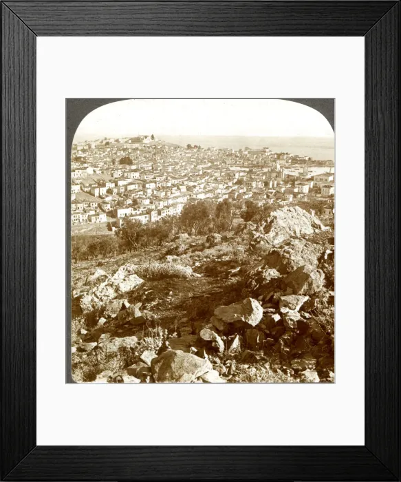 Framed Print : Mitylene, Port of Lesbos, looking east over Aegean Sea Framed Print : Mitylene, Port of Lesbos, looking east over Aegean Sea