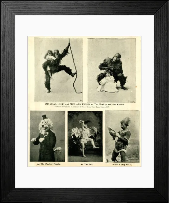 Framed Print : Chas Lauri and Amy Ewins, The Monkey and the Maiden Framed Print : Chas Lauri and Amy Ewins, The Monkey and the Maiden