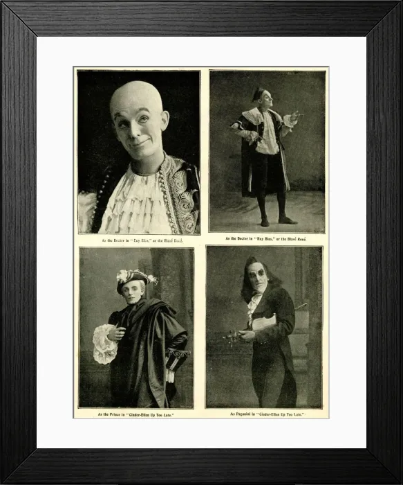 Framed Print : Fred Storey, actor, in three different theatrical roles Framed Print : Fred Storey, actor, in three different theatrical roles