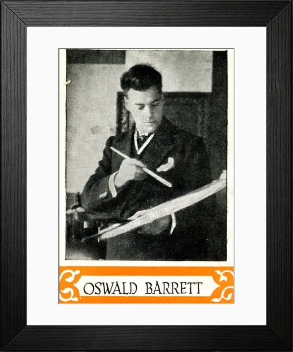 Framed Print : Oswald Barrett, artist and illustrator Date: circa 1930 Framed Print : Oswald Barrett, artist and illustrator Date: circa 1930