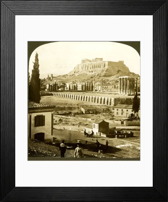 Framed Print : Temples of the Olympian Jupiter and the Acropolis, Athens Framed Print : Temples of the Olympian Jupiter and the Acropolis, Athens