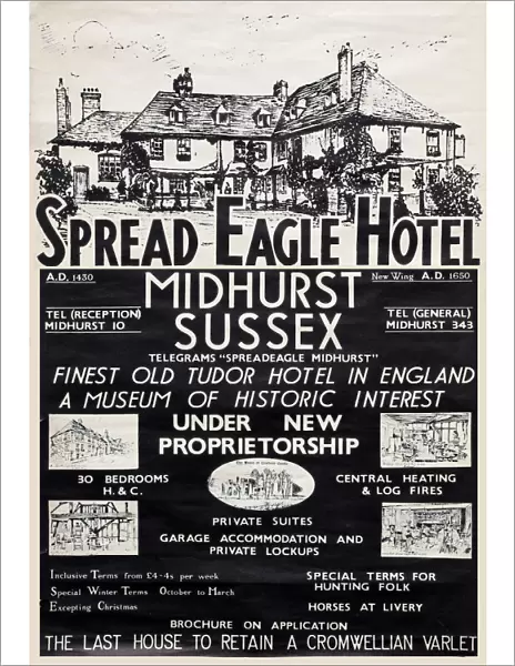 Poster, The Spread Eagle Hotel, Midhurst, Sussex