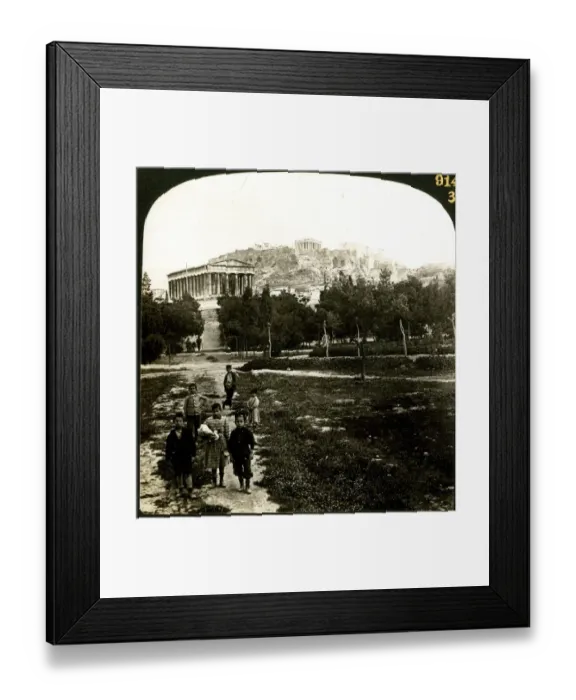 Framed Print : The Temple of Theseus and the Acropolis, Athens, Greece Framed Print : The Temple of Theseus and the Acropolis, Athens, Greece