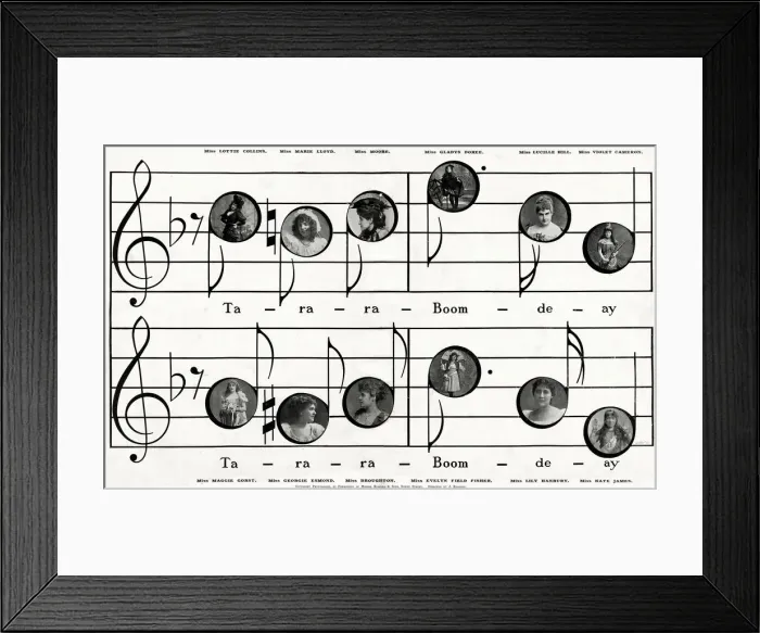 Framed Print : Ta-ra-ra-Boom-de-ay - popular song Framed Print : Ta-ra-ra-Boom-de-ay - popular song