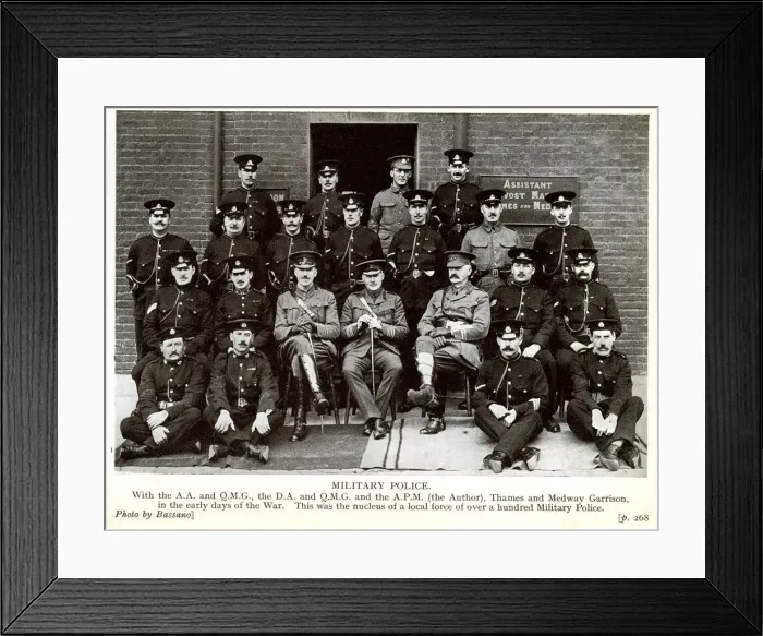 Framed Print : Thames and Medway Military Police, WW1 Framed Print : Thames and Medway Military Police, WW1