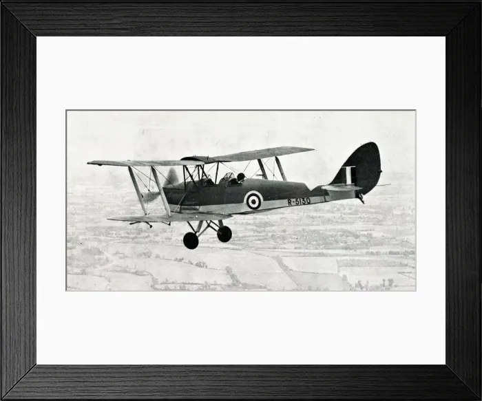 Framed Print : De Havilland Tiger Moth Elementary Trainer Aircraft, WW2 Framed Print : De Havilland Tiger Moth Elementary Trainer Aircraft, WW2