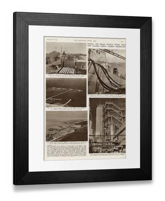 Framed Print : Kuwait: the single oilfield whose yield now exceeds Persias highest production Framed Print : Kuwait: the single oilfield whose yield now exceeds Persias highest production