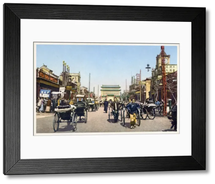 Framed Print : Zhengyangmen Street Scene, Beijing, China Framed Print : Zhengyangmen Street Scene, Beijing, China