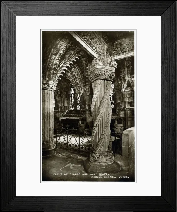 Framed Print : Prentice Pillar and Lady Chapel - Roslyn Chapel Framed Print : Prentice Pillar and Lady Chapel - Roslyn Chapel