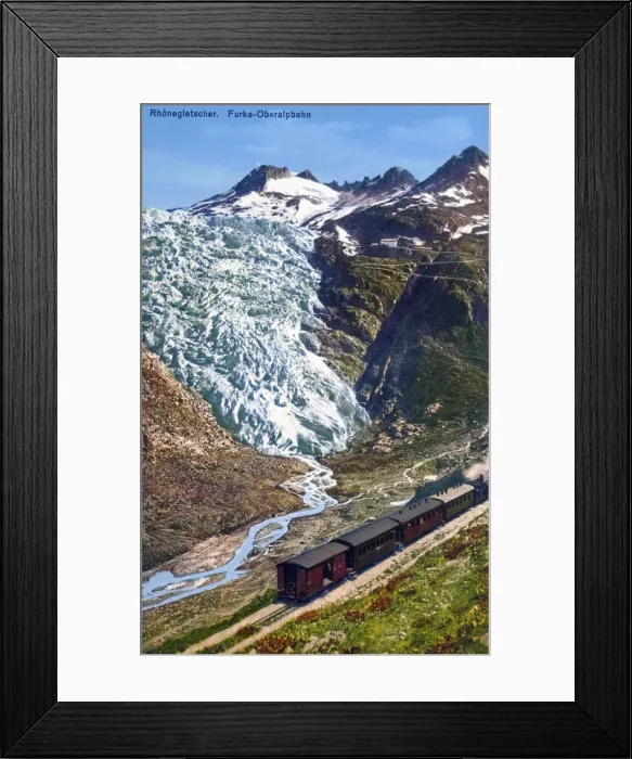 Framed Print : The Furka Oberalp Railway - Rhone Glacier Framed Print : The Furka Oberalp Railway - Rhone Glacier