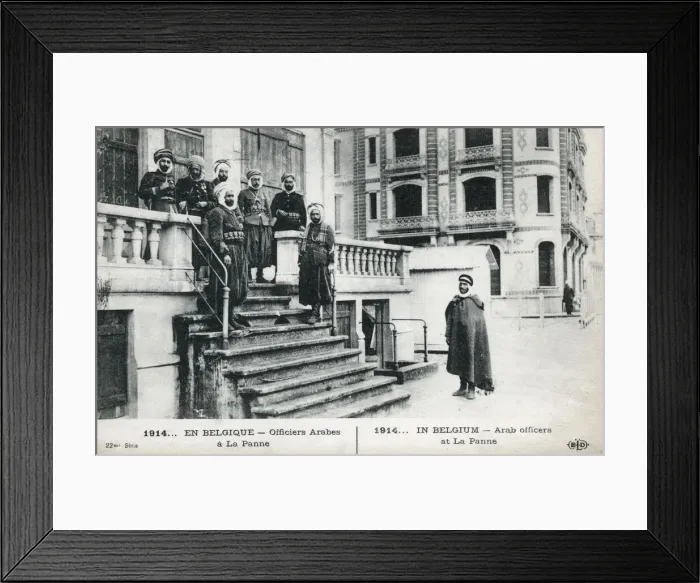 Framed Print : WW1 - Arab Officers at La Panne, Belgium Framed Print : WW1 - Arab Officers at La Panne, Belgium