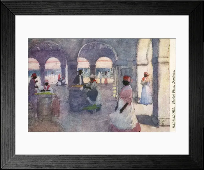 Framed Print : Market Place, Dominica, Barbados Framed Print : Market Place, Dominica, Barbados