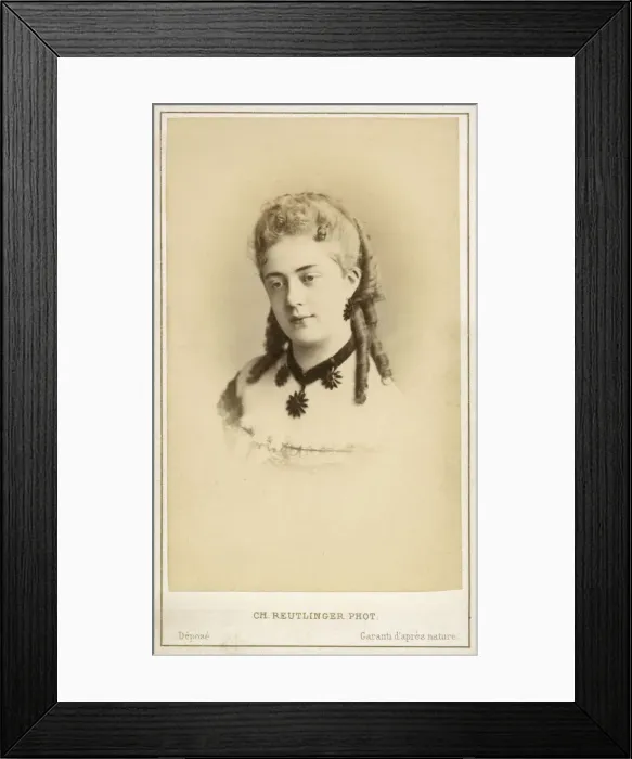 Framed Print : Portrait photograph by Charles Reutlinger - CDV Framed Print : Portrait photograph by Charles Reutlinger - CDV