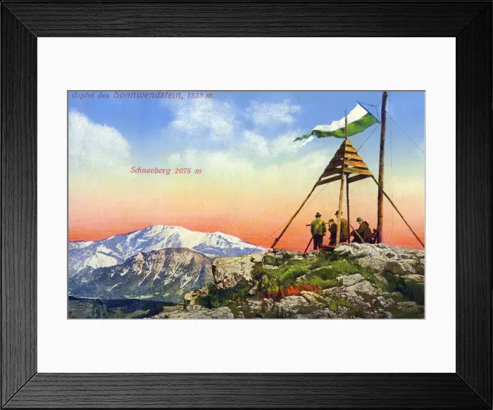 Framed Print : The Summit of Sonnwendstein, Austrian Alps Framed Print : The Summit of Sonnwendstein, Austrian Alps