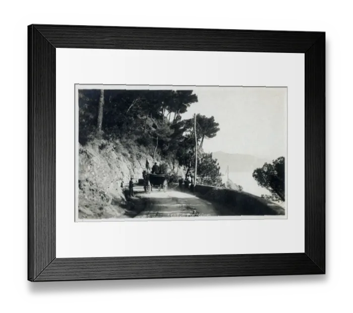 Framed Print : Coastal road near Portofino, Italy