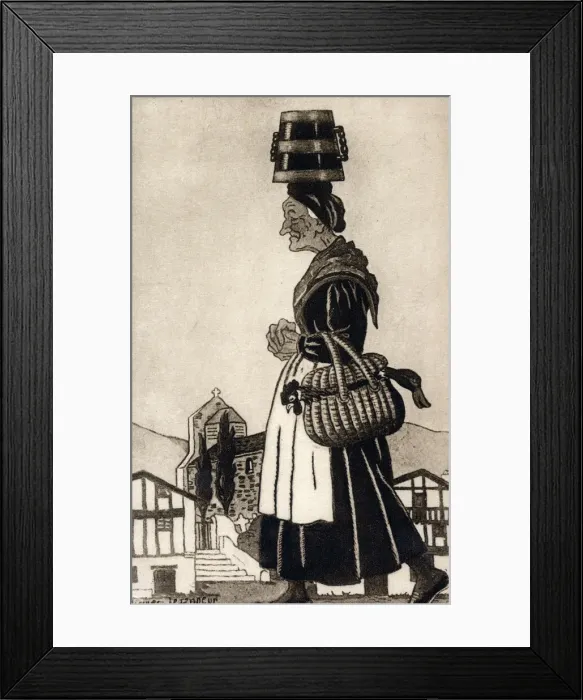 Framed Print : Market Day in the French Basque Region Framed Print : Market Day in the French Basque Region