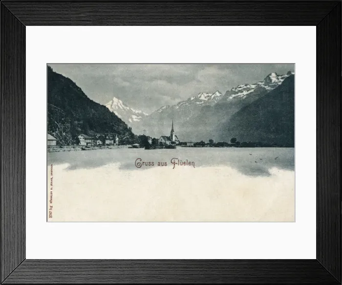 Framed Print : Fluelen, Switzerland on the Lac des Quatre Cantons Framed Print : Fluelen, Switzerland on the Lac des Quatre Cantons