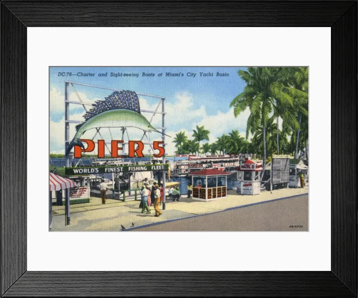 Framed Print : Charter and Sightseeing boats at Miami City Yacht Basin Framed Print : Charter and Sightseeing boats at Miami City Yacht Basin