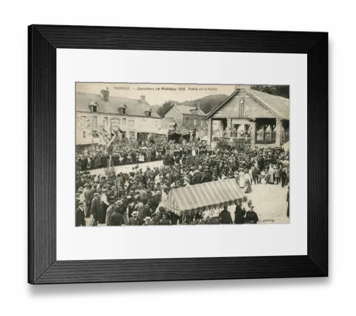 Framed Print : Pavilly, France - Concours de Musique - Place de la Halle Framed Print : Pavilly, France - Concours de Musique - Place de la Halle