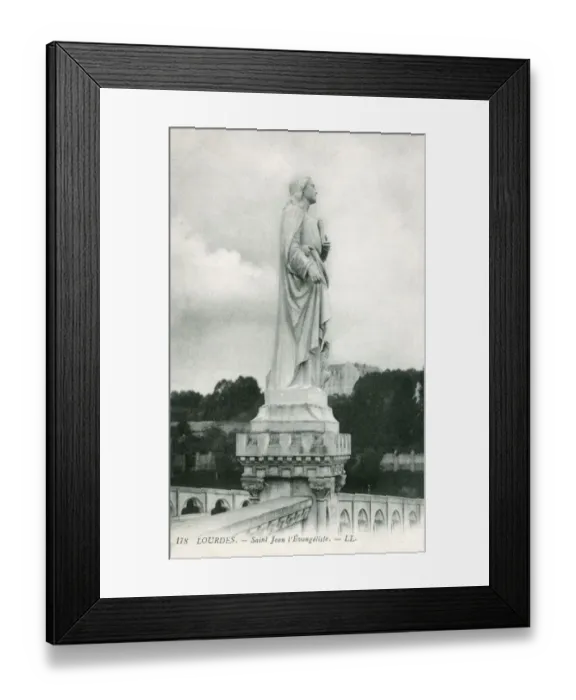 Framed Print : Statue of Saint Jean l Evangeliste - Lourdes, France Framed Print : Statue of Saint Jean l Evangeliste - Lourdes, France