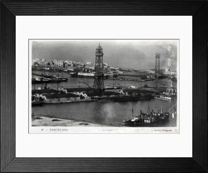 Framed Print : Barcelona Harbour - Catalonia, Spain - Cable Car Framed Print : Barcelona Harbour - Catalonia, Spain - Cable Car