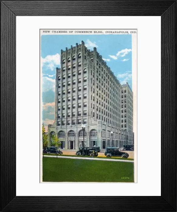 Framed Print : Chamber of Commerce Building - Indianapolis, Indiana, USA Framed Print : Chamber of Commerce Building - Indianapolis, Indiana, USA