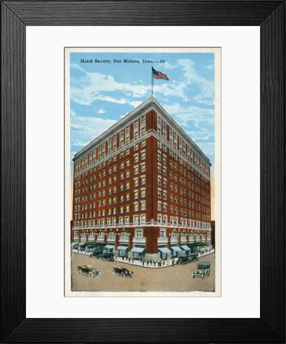 Framed Print : Hotel Savery, Des Moines, Iowa, USA Framed Print : Hotel Savery, Des Moines, Iowa, USA