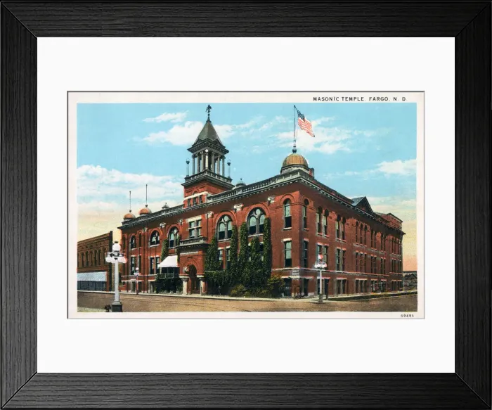 Framed Print : Masonic Temple, Fargo, North Dakota, USA Framed Print : Masonic Temple, Fargo, North Dakota, USA