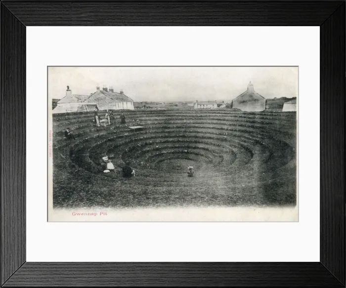 Framed Print : Gwennap Pit near Redruth, Cornwall Framed Print : Gwennap Pit near Redruth, Cornwall