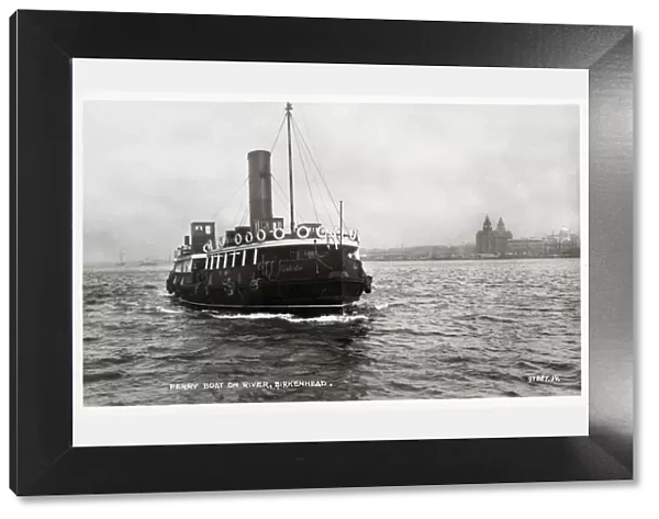 Liverpool Ferry boat crossing the River Mersey to Birkenhead